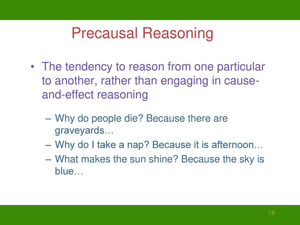 Precausal thinking shop